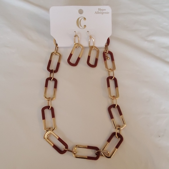 NWT- CHARMING CHARLIE CHAIN LINK NECKLACE SET - Picture 2 of 2